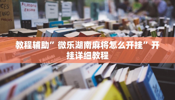 教程辅助”微乐湖南麻将怎么开挂”开挂详细教程